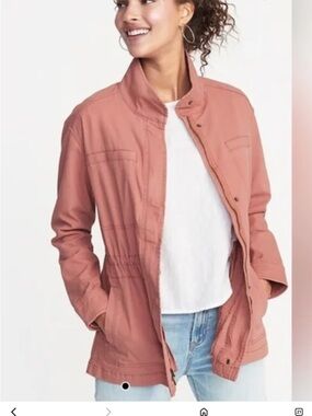 Old Navy Lightweight Women's Utility Jacket Dusty Rose NWOT medium barn coat